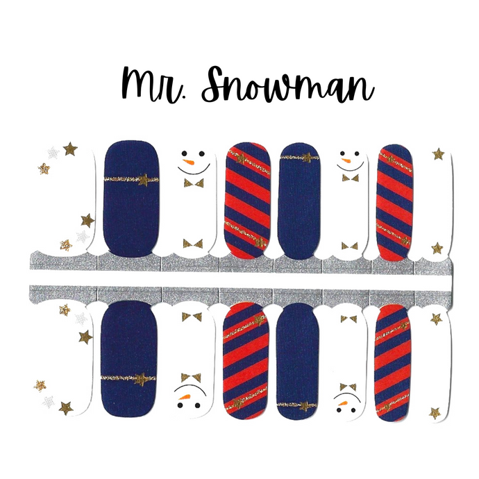 Mr. Snowman Christmas Nail Wraps