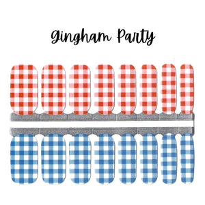 Gingham Party Nail Wraps