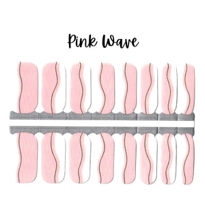 Pink Wave Nail Wraps