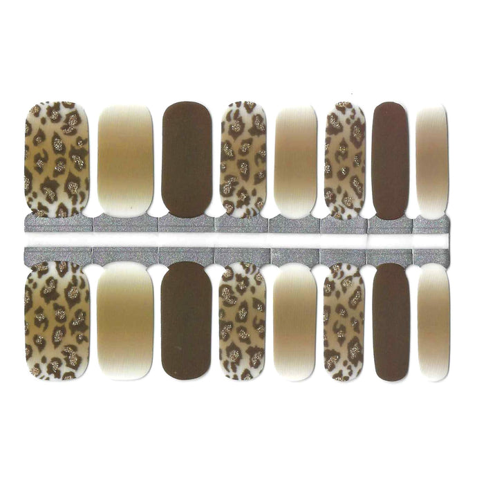 Glittery Leopard Nail Wraps
