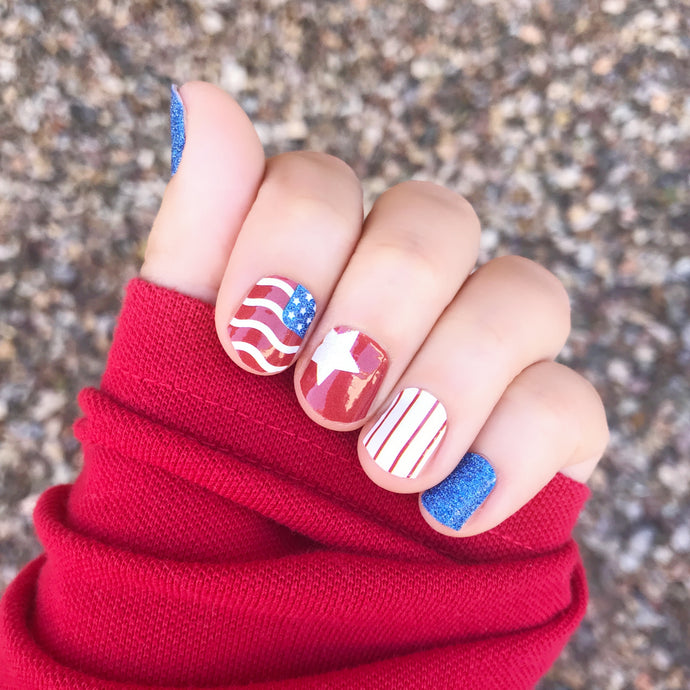 Land of the Free Independence Day Nail Wraps