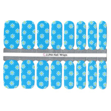 Load image into Gallery viewer, Blue Daisy Nail Wraps
