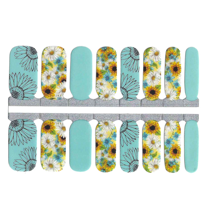 Sunflower and Daisy Nail Wraps